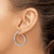 Chisel Stainless Steel Polished Curled Post Hoop Drop Earrings, 30 mm - View 3