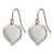 Chisel Stainless Steel Polished Heart Dangle Shepherd Hook Drop French Wire Earrings, 24 mm - View 2