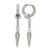 Chisel Stainless Steel Polished Spike Dangle Hinged Hoop Drop Earrings, 46.5 mm