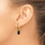 Chisel Stainless Steel Polished Yellow Ion-Plated with Removeable Black Agate Dangle Hinged Hoop Earrings, 27 mm, 4.5 mm Wide - SRE1653 - View 3