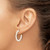 Chisel Stainless Steel Polished Yellow Ion-Plated White Mother of Pearl J-Hoop Earrings, 22 mm - View 3