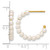 Chisel Stainless Steel Polished Yellow Ion-Plated White Mother of Pearl J-Hoop Earrings, 22 mm - View 4
