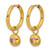 Chisel Stainless Steel Polished Yellow Ion-Plated with Removeable Champagne Cubic Zirconia Dangle Hinged Hoop Earrings, 24 mm - View 2