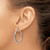 Chisel Stainless Steel Polished Wavy Hoop Earrings, 31 mm - View 3