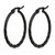 Chisel Stainless Steel Polished Black Ion-Plated Wavy Hoop Earrings, 31 mm - View 2