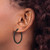 Chisel Stainless Steel Polished Black Ion-Plated Wavy Hoop Earrings, 31 mm - View 3