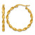 Chisel Stainless Steel Polished Yellow Ion-Plated Twisted Hoop Earrings, 30 mm