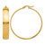 Chisel Stainless Steel Polished Yellow Ion-Plated 9 mm Hoop Earrings, 52 mm Long