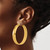 Chisel Stainless Steel Polished Yellow Ion-Plated 9 mm Hoop Earrings, 52 mm Long - View 3