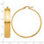 Chisel Stainless Steel Polished Yellow Ion-Plated 9 mm Hoop Earrings, 52 mm Long - View 4