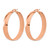 Chisel Stainless Steel Polished Rose Ion-Plated 9 mm Hoop Earrings, 52 mm Long - View 2