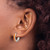 Chisel Stainless Steel Polished with Orange Enamel 2.90 mm Hinged Hoop Earrings, 15 mm Long - View 3