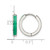 Chisel Stainless Steel Polished with Green Enamel 2.90 mm Hinged Hoop Earrings, 15.5 mm Long - View 4