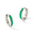Chisel Stainless Steel Polished with Green Enamel 2.90 mm Hinged Hoop Earrings, 15.5 mm Long - View 5