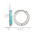 Chisel Stainless Steel Polished with Blue Enamel 2.90 mm Hinged Hoop Earrings, 15.5 mm Long - View 4