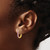 Chisel Stainless Steel Polished Yellow Ion-Plated with Purple Enamel 2.40 mm Elongated Hinged Hoop Earrings, 15 mm Long - View 3