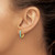 Chisel Stainless Steel Polished Yellow Ion-Plated with Blue Enamel 2.40 mm Elongated Hinged Hoop Earrings, 15 mm Long - SRE1707 - View 3