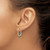 Chisel Stainless Steel Polished Elongated 2 mm Hinged Hoop Earrings, 18 mm Long - View 3