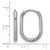 Chisel Stainless Steel Polished Elongated 2 mm Hinged Hoop Earrings, 18 mm Long - View 4