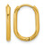 Chisel Stainless Steel Polished Yellow Ion-Plated Elongated 2 mm Hinged Hoop Earrings, 18 mm Long