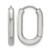 Chisel Stainless Steel Polished Elongated 3 mm Hinged Hoop Earrings, 19 mm Long