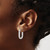 Chisel Stainless Steel Polished Elongated 3 mm Hinged Hoop Earrings, 19 mm Long - View 3