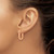 Chisel Stainless Steel Polished Rose Ion-Plated Elongated 3 mm Hoop Earrings, 19 mm Long - View 3