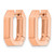 Chisel Stainless Steel Polished Rose Ion-Plated Squared Edges 4 mm Hinged Hoop Earrings, 17 mm Long - View 2