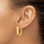 Chisel Stainless Steel Polished Yellow Ion-Plated Squared Edge 4 mm Hinged Hoop Earrings, 21 mm Long - View 3