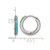 Chisel Stainless Steel Polished Preciosa Aqua Bohemica Crystal Hoop Earrings, 14 mm - View 4