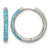 Chisel Stainless Steel Polished Preciosa Aqua Bohemica Crystal Hoop Earrings, 15 mm