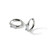 Chisel Stainless Steel Polished Rectangle Cubic Zirconia Hinged Hoop Earrings, 15 mm - View 5