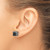 Chisel Stainless Steel Antiqued and Polished Square Black Cubic Zirconia Stud Earrings, 9 mm - View 3