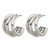 Chisel Stainless Steel Polished J Hoop Post Earrings, 20 mm - View 2