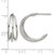 Chisel Stainless Steel Polished Wire J Hoop Post Earrings, 20 mm - View 4