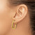 Chisel Stainless Steel Polished Yellow Ion-Plated Twisted Omega Back Hoop Earrings, 26 mm - View 3