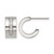Chisel Stainless Steel Polished Cubic Zirconia 12 mm Post Hoop Earrings, 13 mm Long