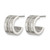 Chisel Stainless Steel Polished Cubic Zirconia 12 mm Post Hoop Earrings, 13 mm Long - View 2