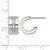 Chisel Stainless Steel Polished Cubic Zirconia 12 mm Post Hoop Earrings, 13 mm Long - View 4