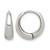 Chisel Stainless Steel Polished Tapered Hinged Hoop Earrings, 15 mm