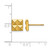 Chisel Stainless Steel Polished Yellow Ion-Plated Studded Square Stud Earrings, 8 mm - View 4