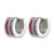 Chisel Stainless Steel Polished Preciosa Amethyst and Tanzanite Hoop Earrings, 12 mm - View 2