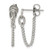 Chisel Stainless Steel Polished Chain Front and Back Post Dangle Earrings, 22 mm