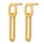 Chisel Stainless Steel Polished Yellow Ion-Plated Post Dangle Earrings, 27 mm - View 2
