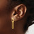 Chisel Stainless Steel Polished Yellow Ion-Plated Post Dangle Earrings, 27 mm - View 3