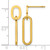 Chisel Stainless Steel Polished Yellow Ion-Plated Post Dangle Earrings, 27 mm - View 4
