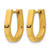 Chisel Stainless Steel Polished Yellow Ion-Plated 3 mm Hoop Earrings, 17 mm Long - View 2