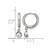 Chisel Stainless Steel Polished White Zircon Dangle Hinged Hoop Earrings, 17 mm - View 4