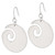 Stainless Steel Swirl Dangle French Wire Earrings, 63 mm - View 3