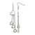 Chisel Stainless Steel Polished Hearts Dangle Shepherd Hook Drop French Wire Earrings, 74 mm